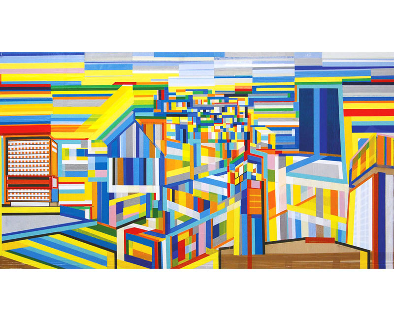 adhesive tape on cardboard 270x140 cm 2009