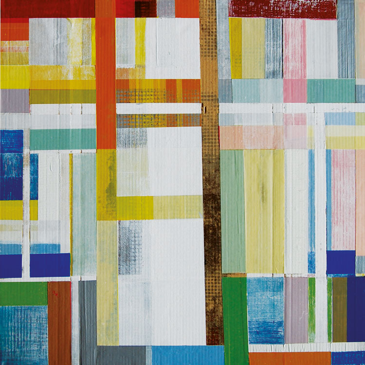 tape, acrylic on cardboard 80x80cm 2006