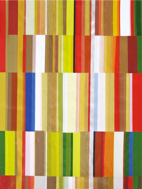 adhesive tape, acrylic on paper 100x75 cm 2007