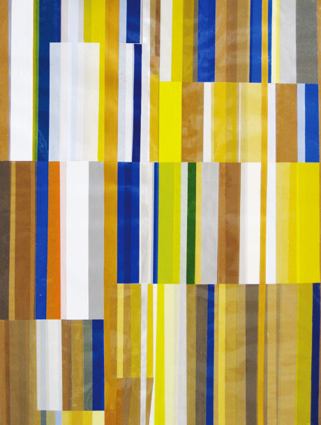 adhesive tape, acrylic on paper 100x75 cm 2007